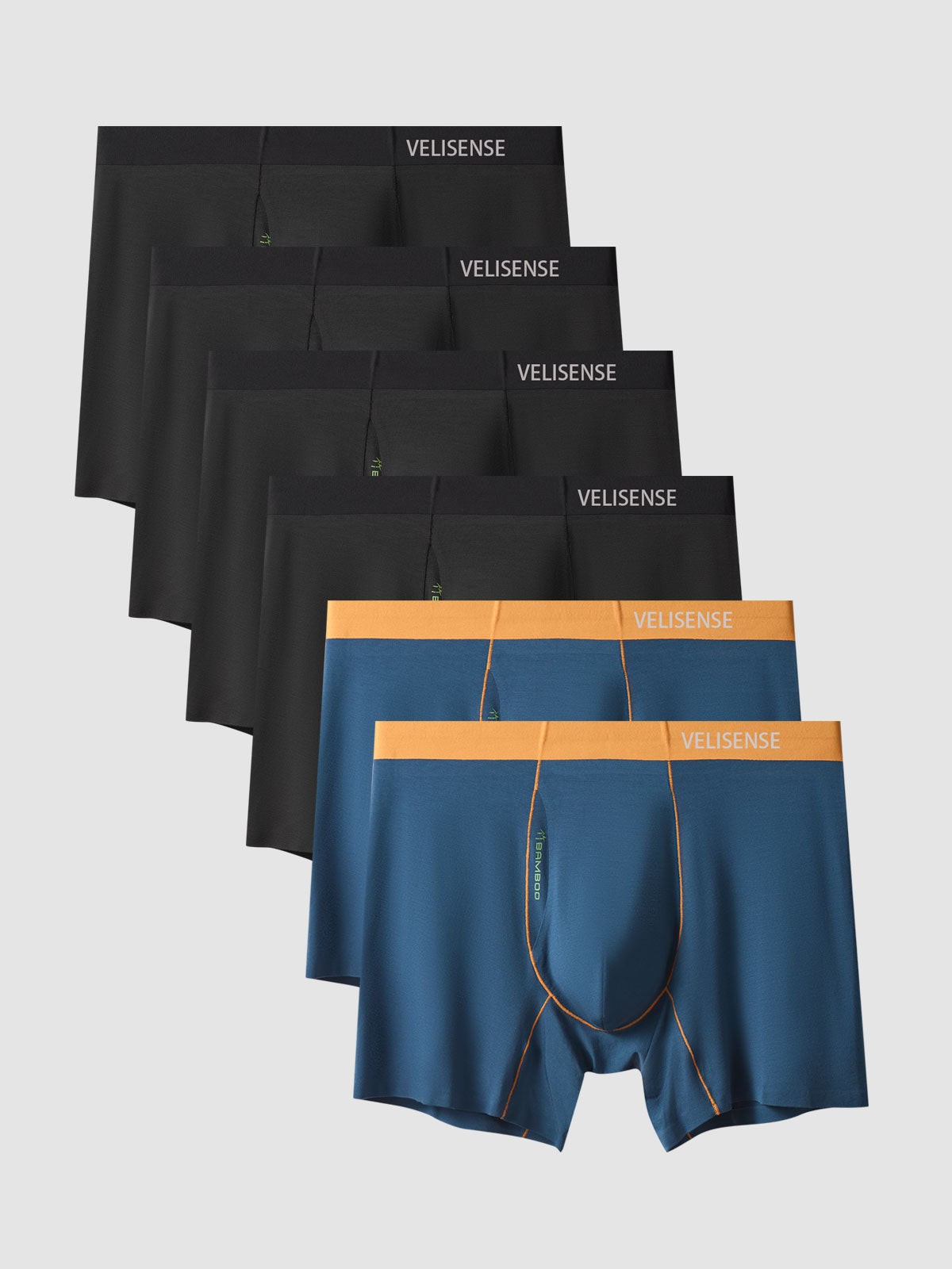 Second Skin Ultra-Soft Bamboo Boxer Brief 5" (6-Pack)