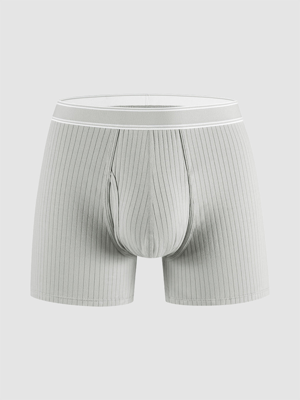 Organic Cotton Rib Breathable Boxer Briefs 6" (6-Pack)