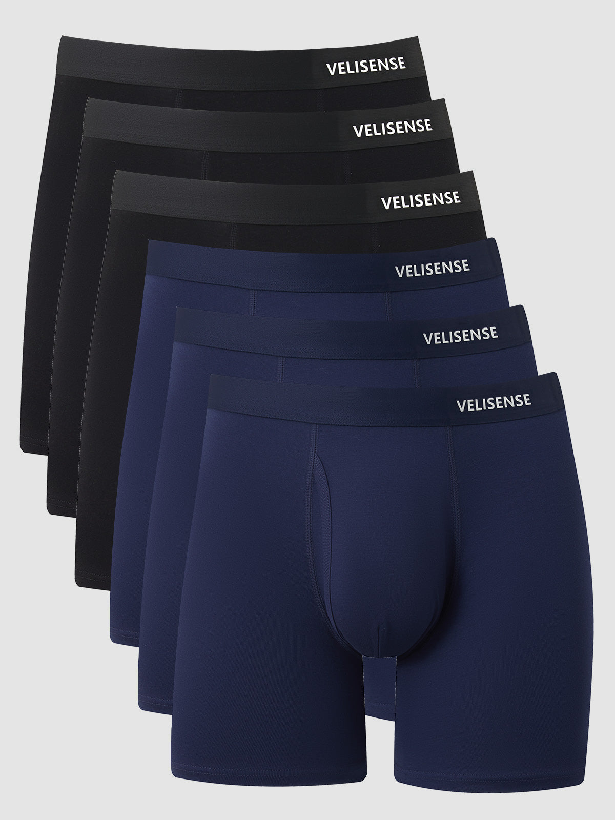 Premium Cotton Boxer Brief With Fly 6" (6-Pack)