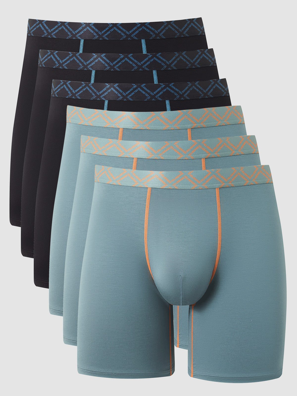 Second Skin Bamboo Boxer Brief 6" (6-Pack)