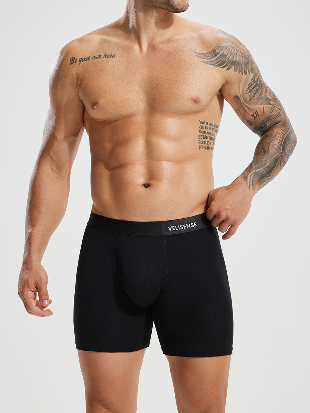 Premium Cotton Boxer Brief With Fly 6" (3-Pack)