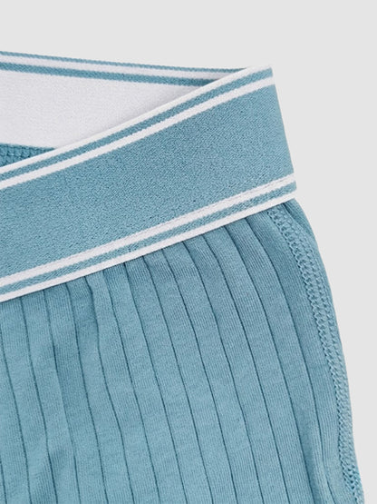 Organic Cotton Rib Breathable Boxer Briefs 6" (6-Pack)