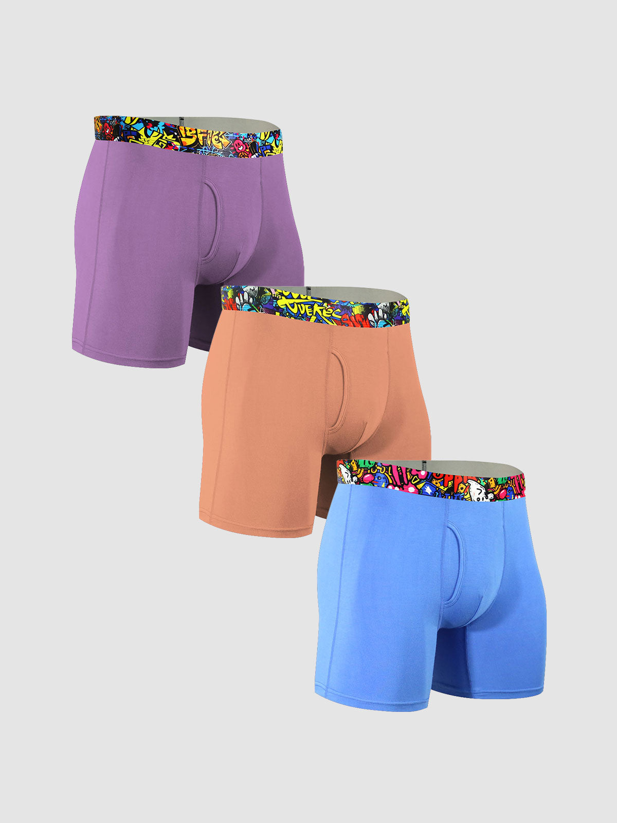Second Skin Print Bamboo Boxer Brief 6- (3-Pack)