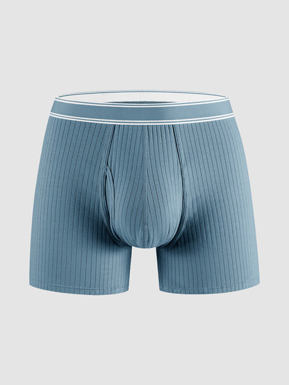 Organic Cotton Rib Breathable Boxer Briefs 6" (6-Pack)