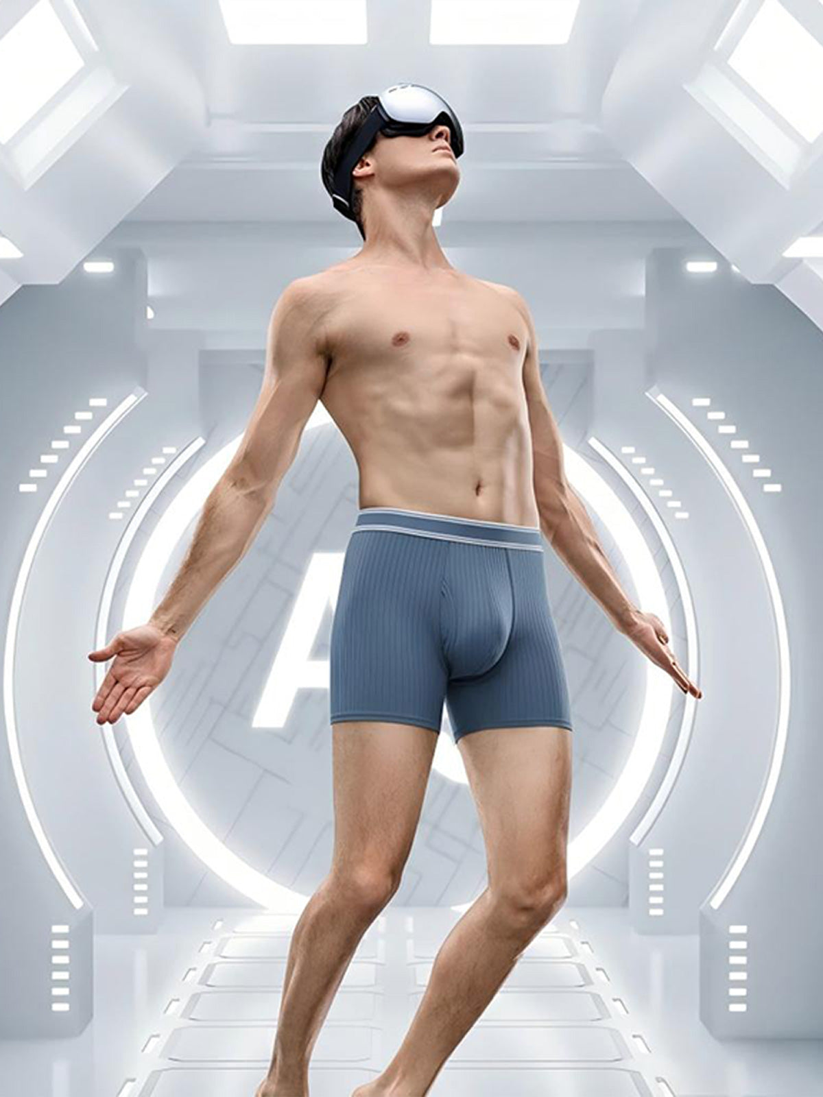 Organic Cotton Rib Breathable Boxer Briefs 6" (6-Pack)