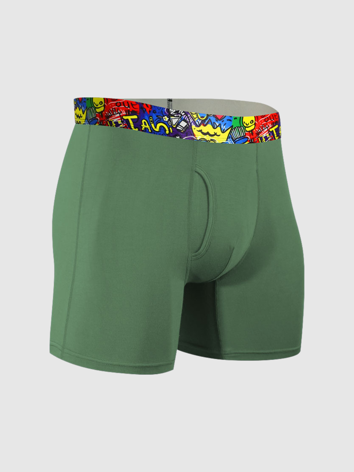 Second Skin Print Bamboo Boxer Brief 6"