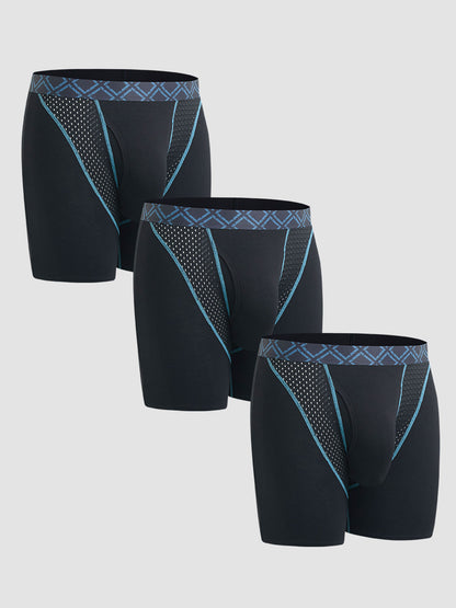 Second Skin Silk Soft Bamboo Boxer Brief with Fly 6" (3-Pack)