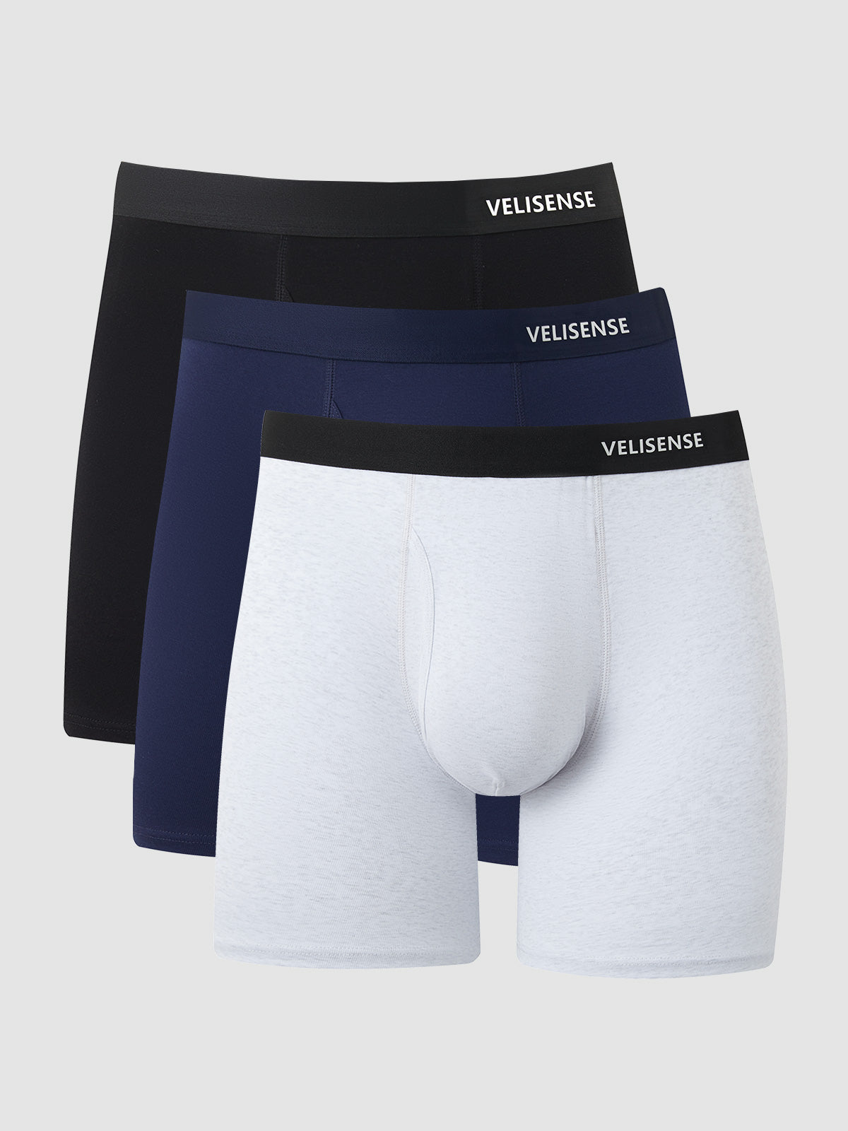 Premium Cotton Boxer Brief With Fly 6" (3-Pack)