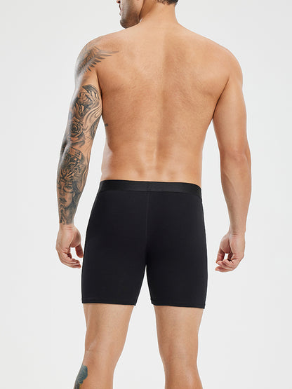 Premium Cotton Boxer Brief With Fly 6" (3-Pack)