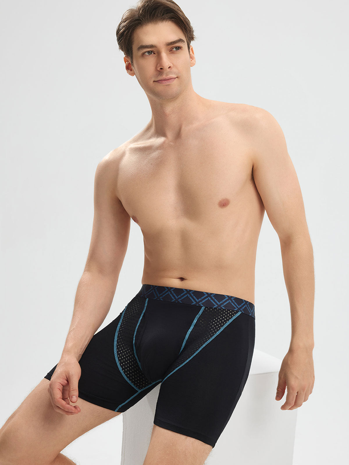 Second Skin Silk Soft Bamboo Boxer Brief with Fly 6" (6-Pack)