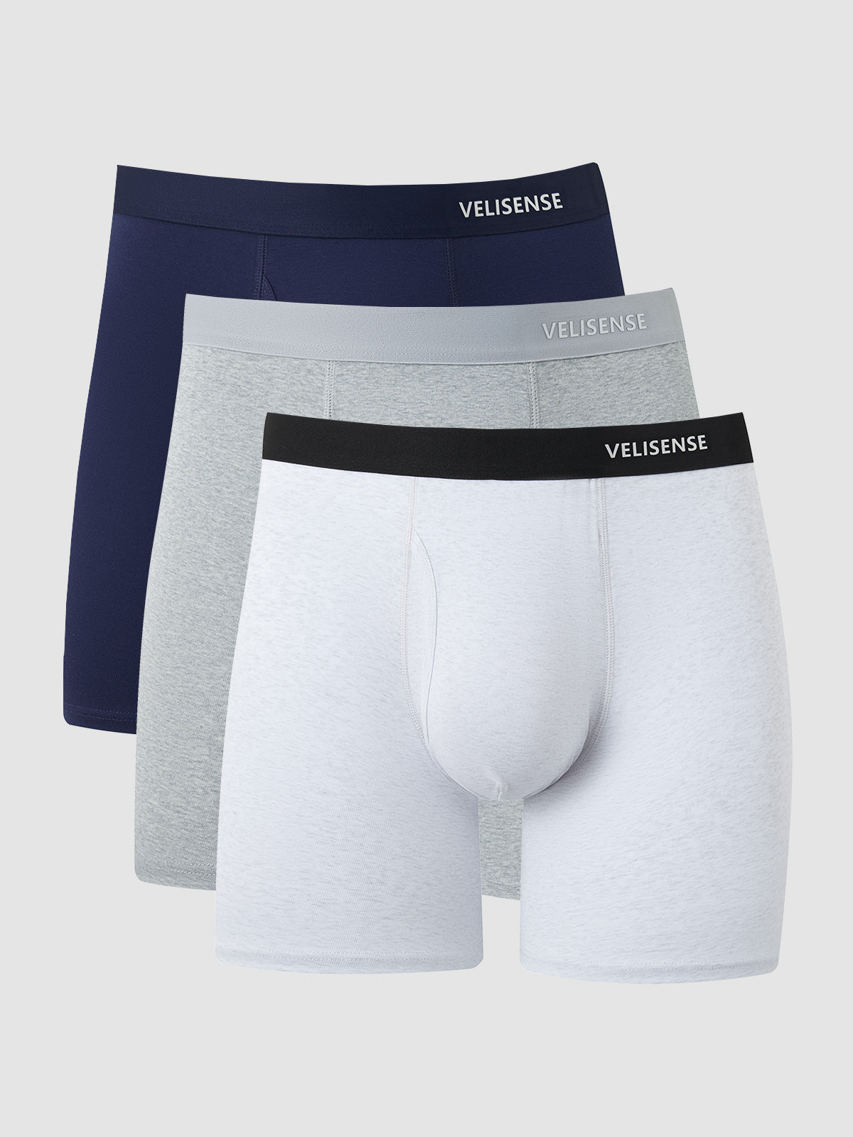 Premium Cotton Boxer Brief With Fly 6" (3-Pack)
