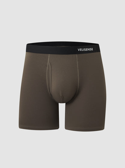 Premium Cotton Boxer Brief With Fly 6"