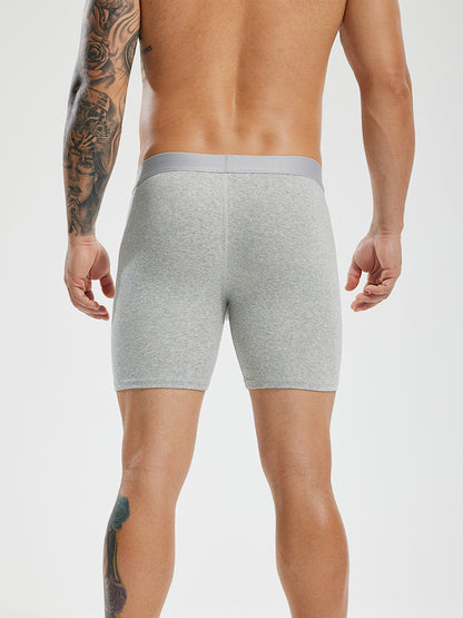 Premium Cotton Boxer Brief With Fly 6" (3-Pack)