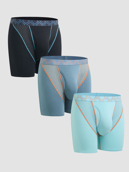 Second Skin Silk Soft Bamboo Boxer Brief with Fly 6" (3-Pack)