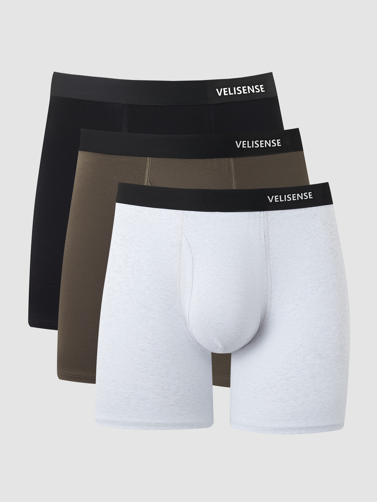 Premium Cotton Boxer Brief With Fly 6" (3-Pack)