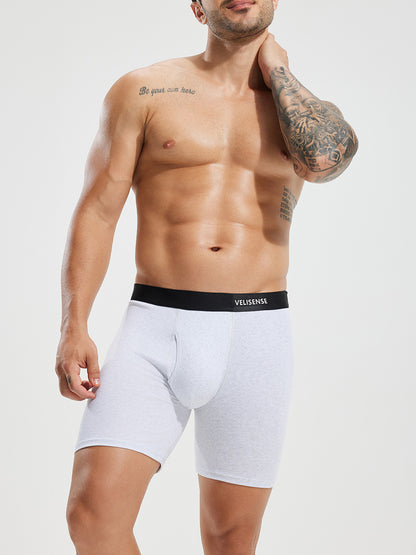 Premium Cotton Boxer Brief With Fly 6" (3-Pack)
