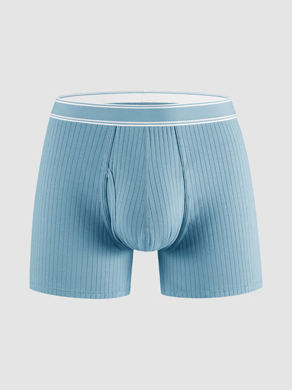 Organic Cotton Rib Breathable Boxer Briefs 6" (6-Pack)